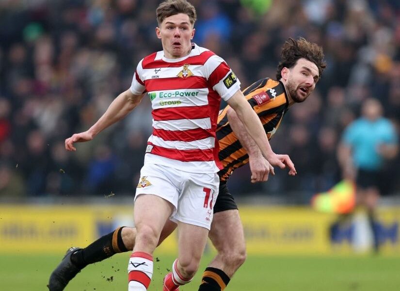 Manchester United loanee Ethan Ennis makes his debut for Doncaster Rovers