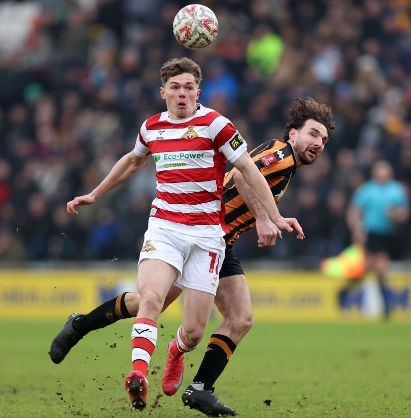 Manchester United loanee Ethan Ennis makes his debut for Doncaster Rovers